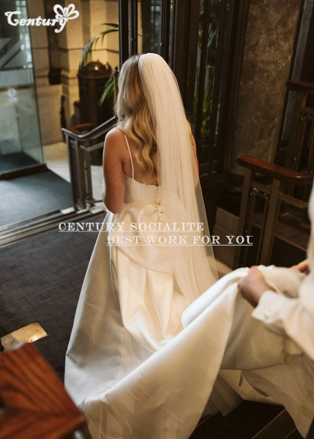 Vestido de casamento de cetim com laço, alças espaguete, costas nuas, vestidos de noiva simples, vestidos de novia personalizados