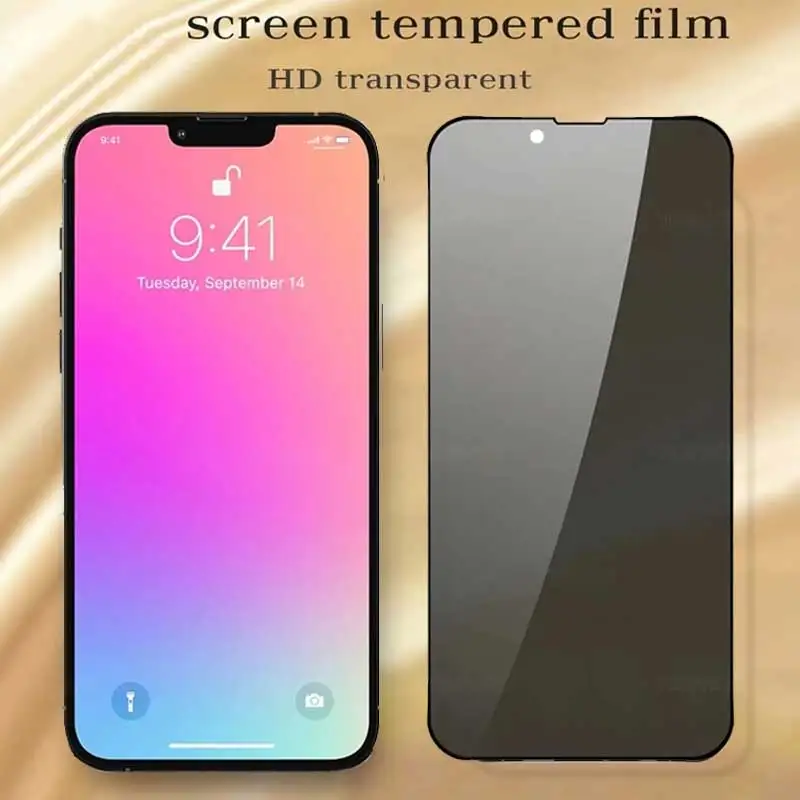 

3Pcs Anti Spy Peeping 9H Tempered Glass for iPhone X XS XR 11 12 13 Mini 14 15 16 17 Air Pro MAX Plus Privacy Screen Protector
