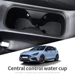for Hyundai I30 I30 N Cup Holder Storage Box Shock-Absorbing Central Armrest Cup Tray TPE Tidying