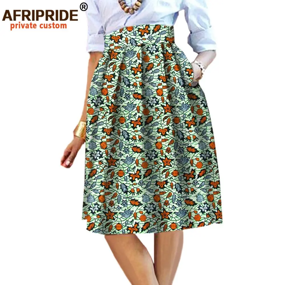 2026 Summer Original African Style Garment Midi Skirt for Women Private Custom High Quality Batik Cotton Femmal Clothing A722704