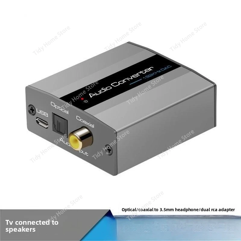 

Цифровой аудио-аналоговый преобразователь: коаксиальное аудио + цифровое аудио на 3,5 + левые и правые каналы