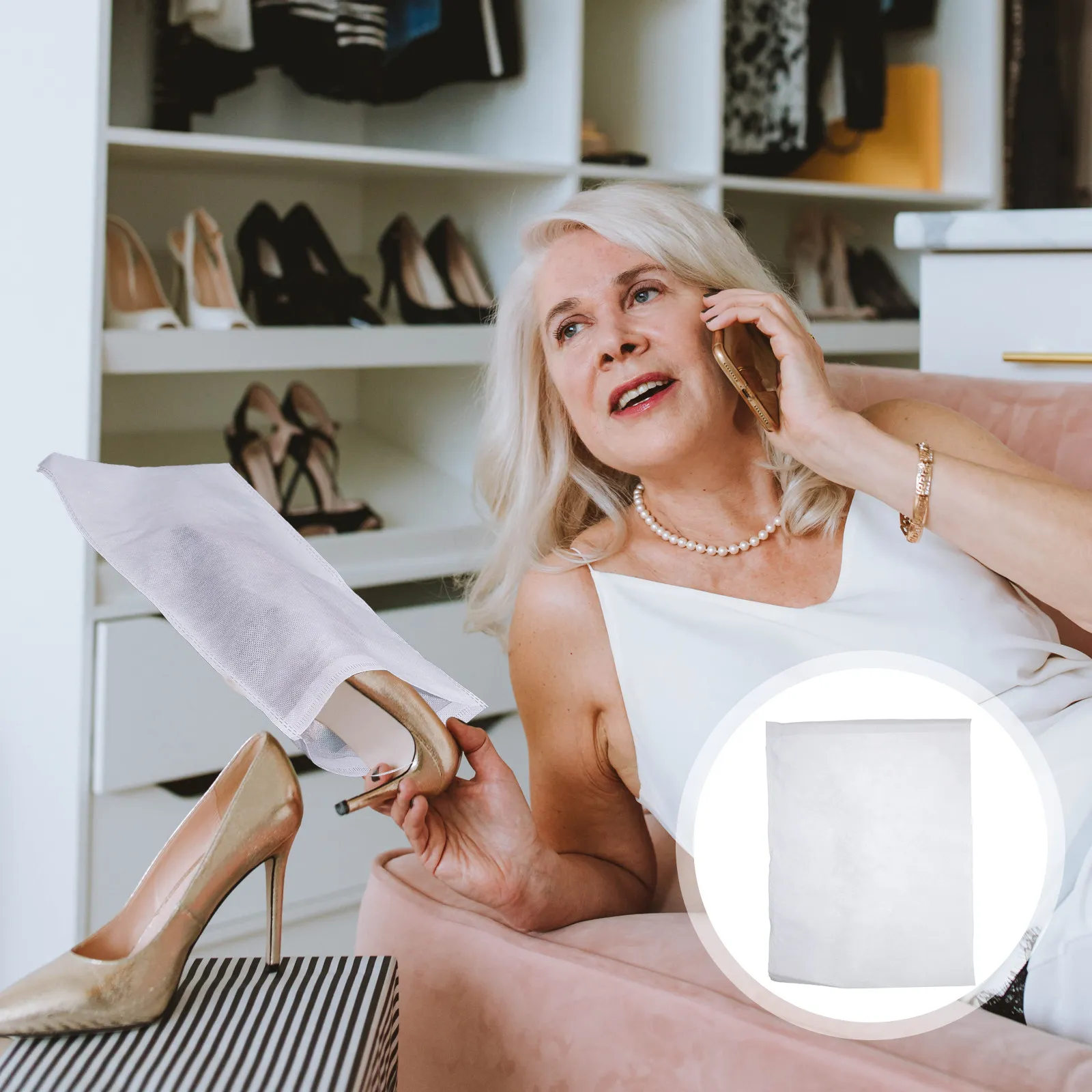 

100 шт. 30x25 см нетканые пылезащитные изоляционные пакеты для хранения одежды и обуви, легкие, для путешествий, для разных сезонов