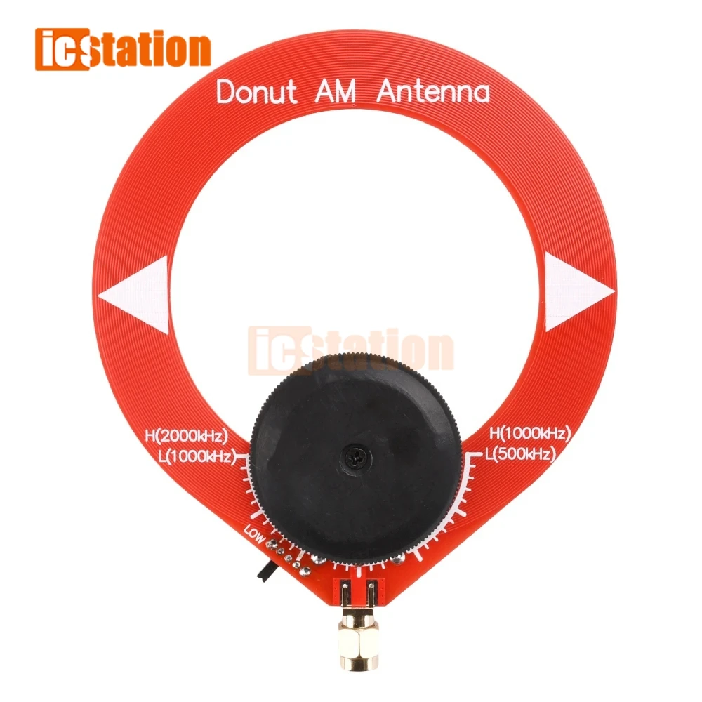 10kHz-180MHz Mini antenne en boucle beignet module d'antenne à large bande SW antenne à ondes courtes AM antenne à ondes moyennes à large bande