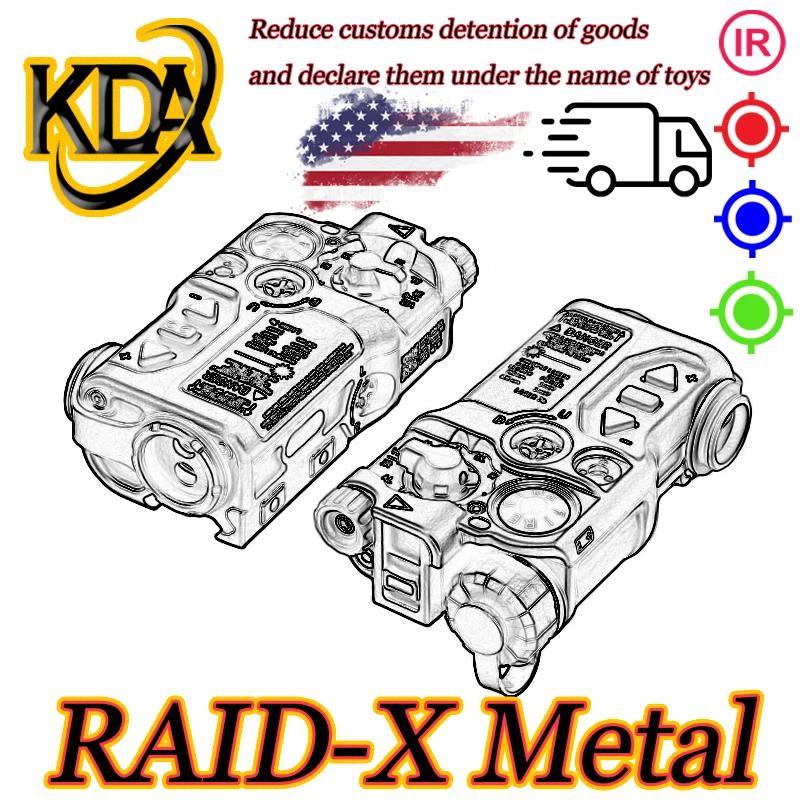 

WADSN All Metal Version RAID-X CNC Red Dot Green Blue Aiming IR Spotlight Device Zeroing Indicator Hunting Fit 20mm Rail