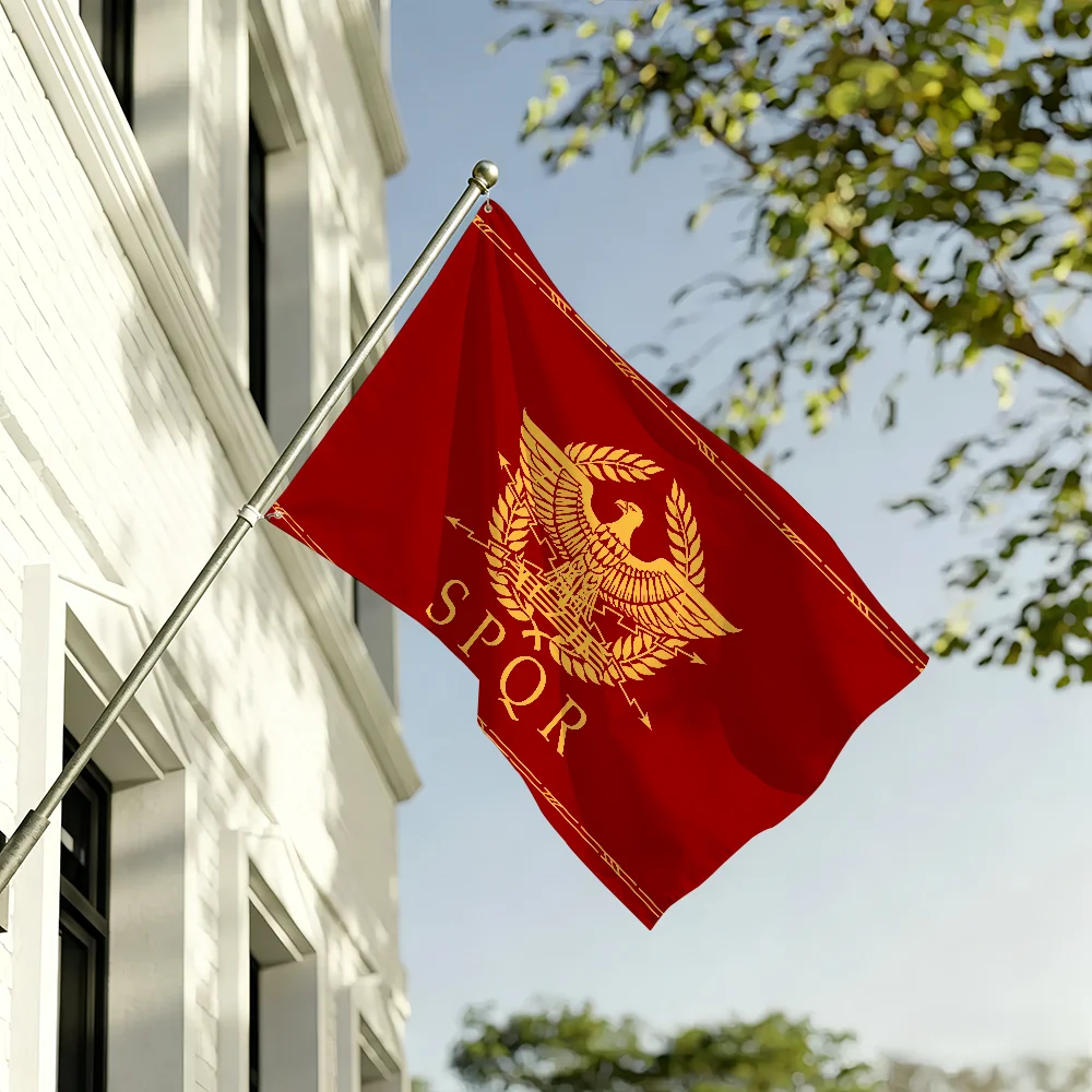 Gold Imperial Eagle Rome SPQR flag For Living Room Home Dorm Decor Wall Outdoor Camping Party Banner Gifts