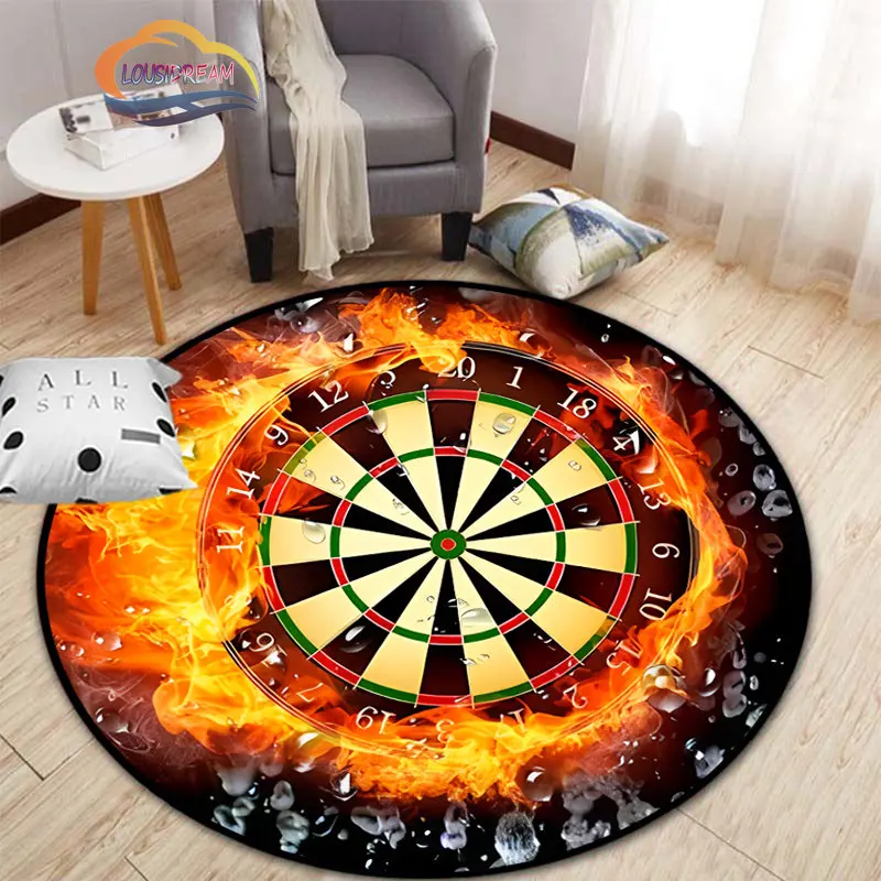 

Dartboard Circular Carpet 3D Printing Darts round rug Children's decoration floor mat Living Room Door Non Slip Chair