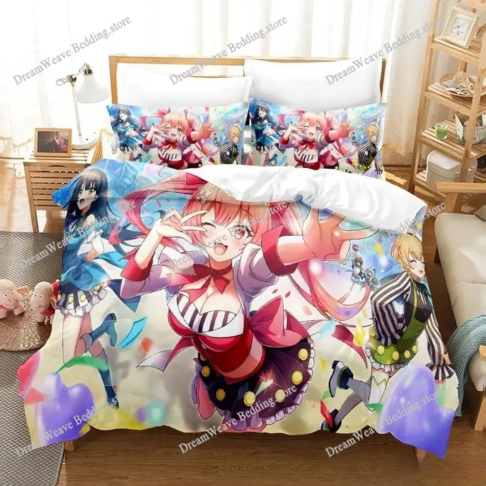 

Kawaii KonoSuba Bedding Set Cartoon Anime Adult Kid Bedroom Duvetcover Sets 3D Kawaii Girls King Size Bed Sets Luxury Gift