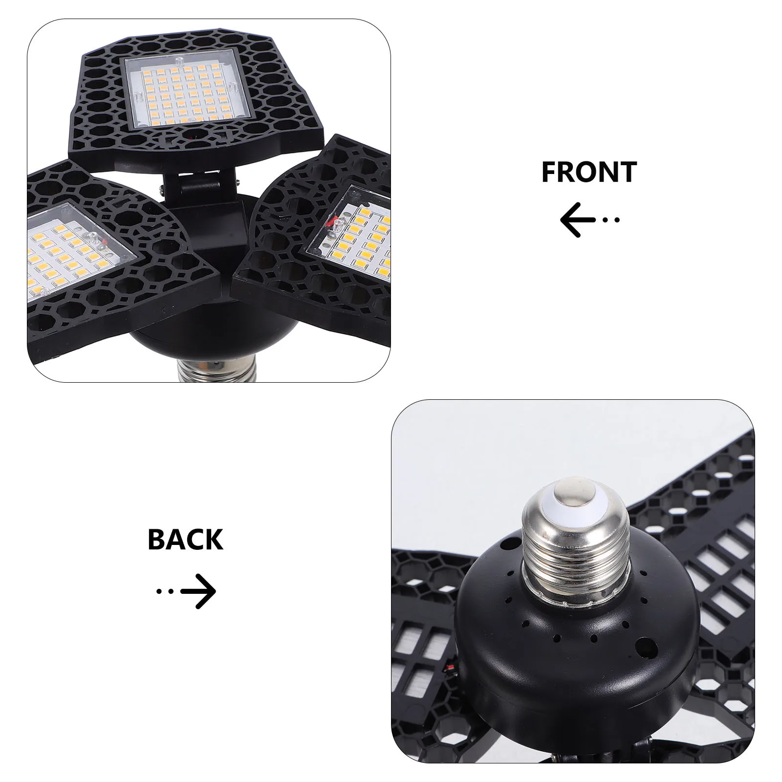 Foldable Led Garage Light Door Bulbs Deformable Ceiling Folding Bright Directable