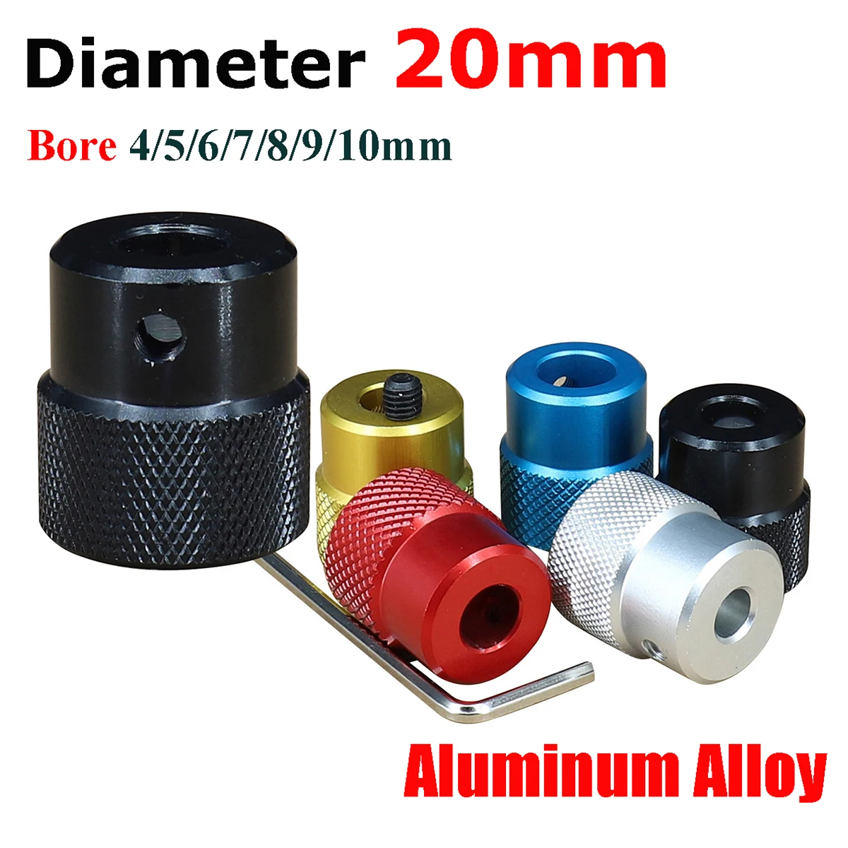 Aluminum Alloy Diameter 20mm CNC Knurling Sliding Table Screw Rod Knob Crank Rotating Handle Embossed Stepper Motor Hand Wheel