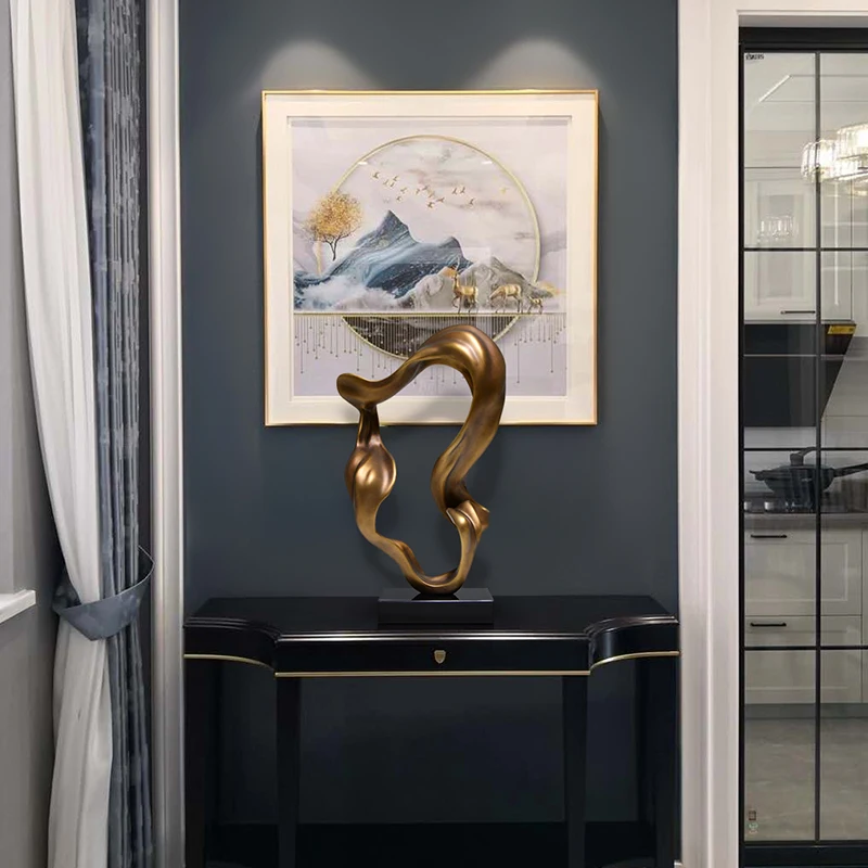 Sculpture Art Ornaments, Light Luxury Villa Model Room, Living Room Entrance, Home Decoration, Real Estate Ornaments