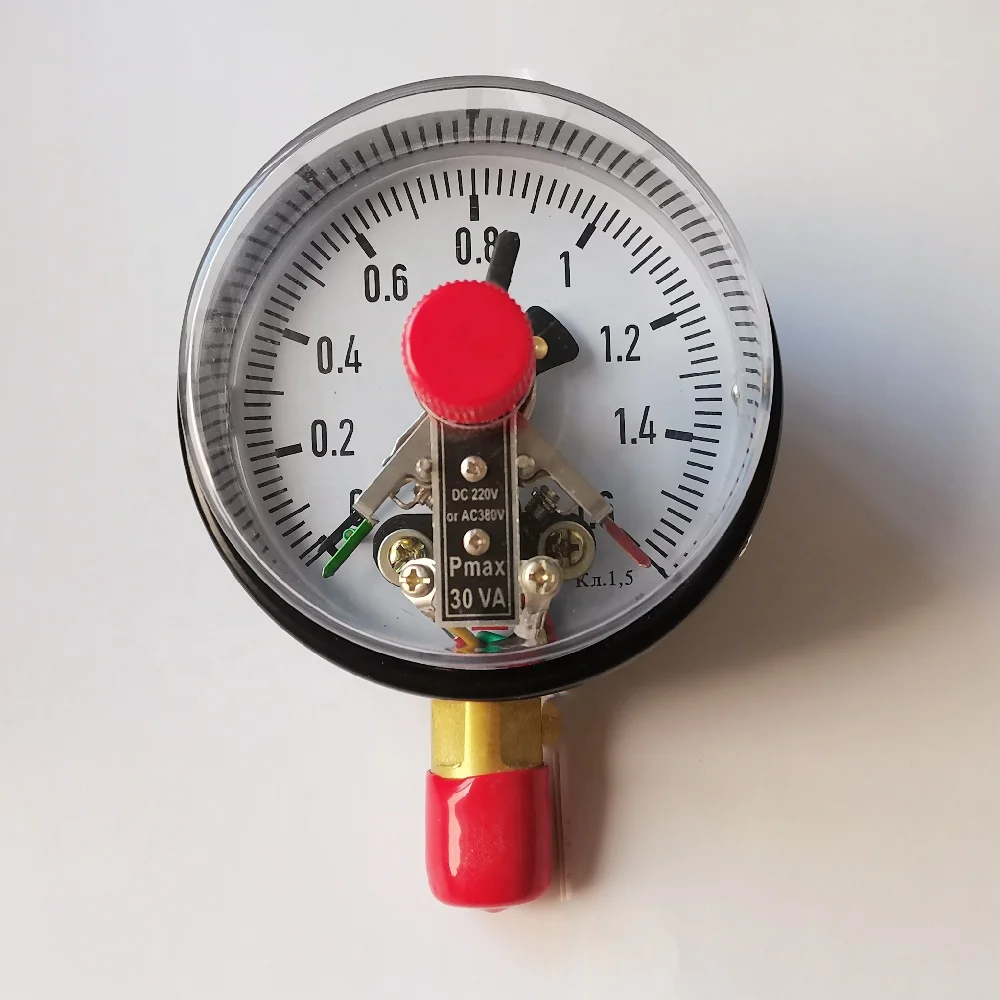 Yx-100  Bottom  Mount 0-1.6Mpa Electric Contact  Pressure Gage