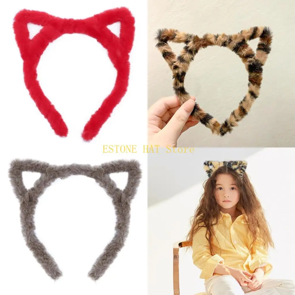

49MF Cos-Play Hairband Plush Cats Harhoop Lovely Headres