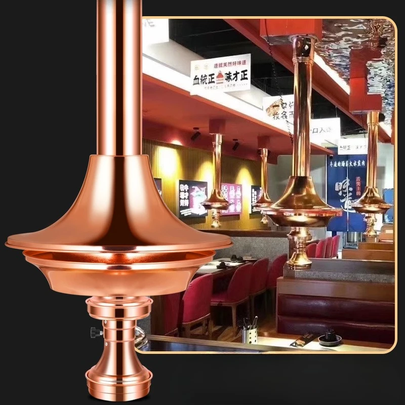 業務用グレード排気管ステンレス鋼BBQ煙抽出器調整可能煙突LEDライト付き多色換気フード