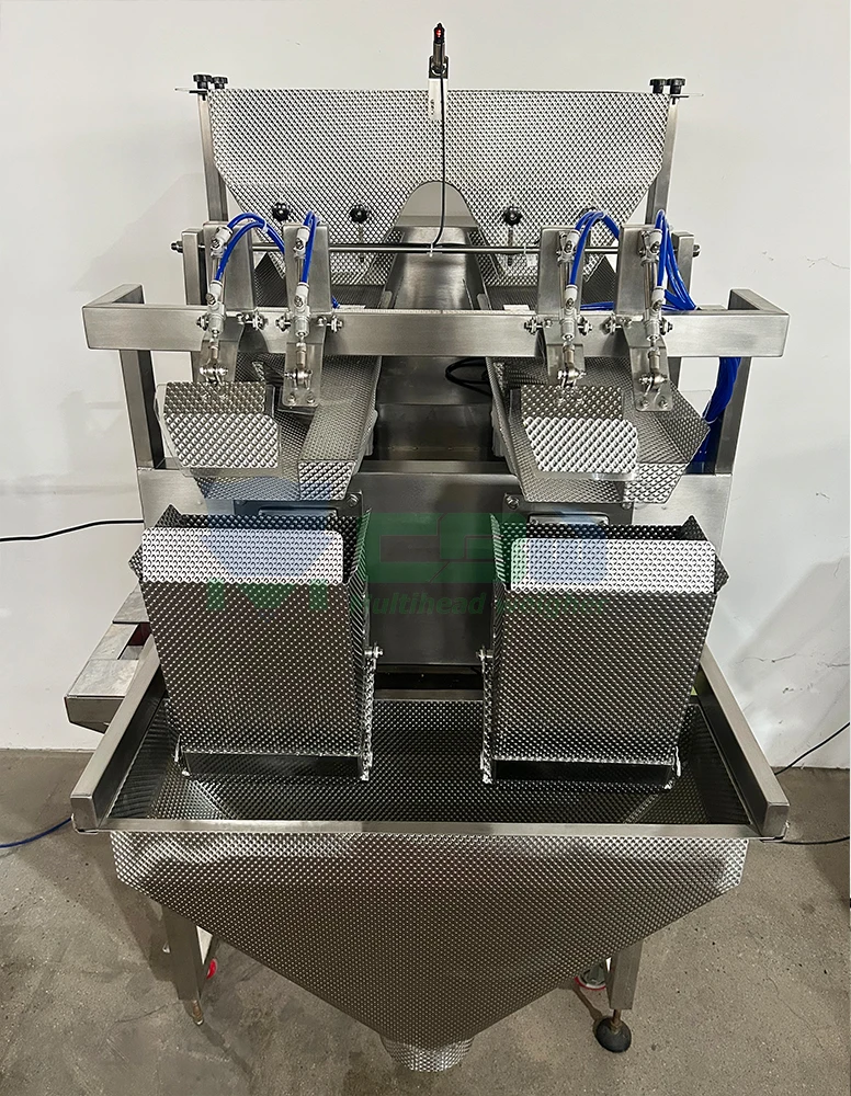 2 Head 7.5L Linear Weighing Machine For Rice Cakes Gummy Candy Hard Candy Chocolate Beans And Jelly Candy