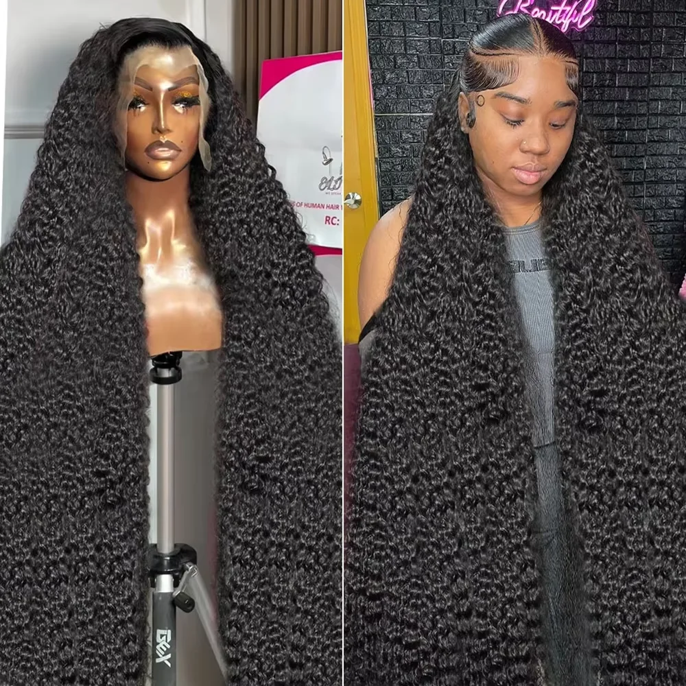 

40 46 дюймов 13x6 Hd Парик фронтальной части шнурка Вода Глубокая волна Парики из человеческих волос Бразильский парик фронта шнурка 13x4 Вьющиеся парики Плотность 250