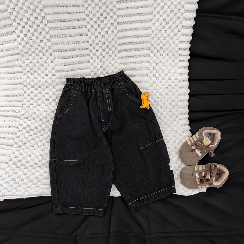 2026 Autumn New Children Jeans Girls Fashion Casual Pants Boys Loose Harem Pants Baby Denim Trousers Kids Clothes