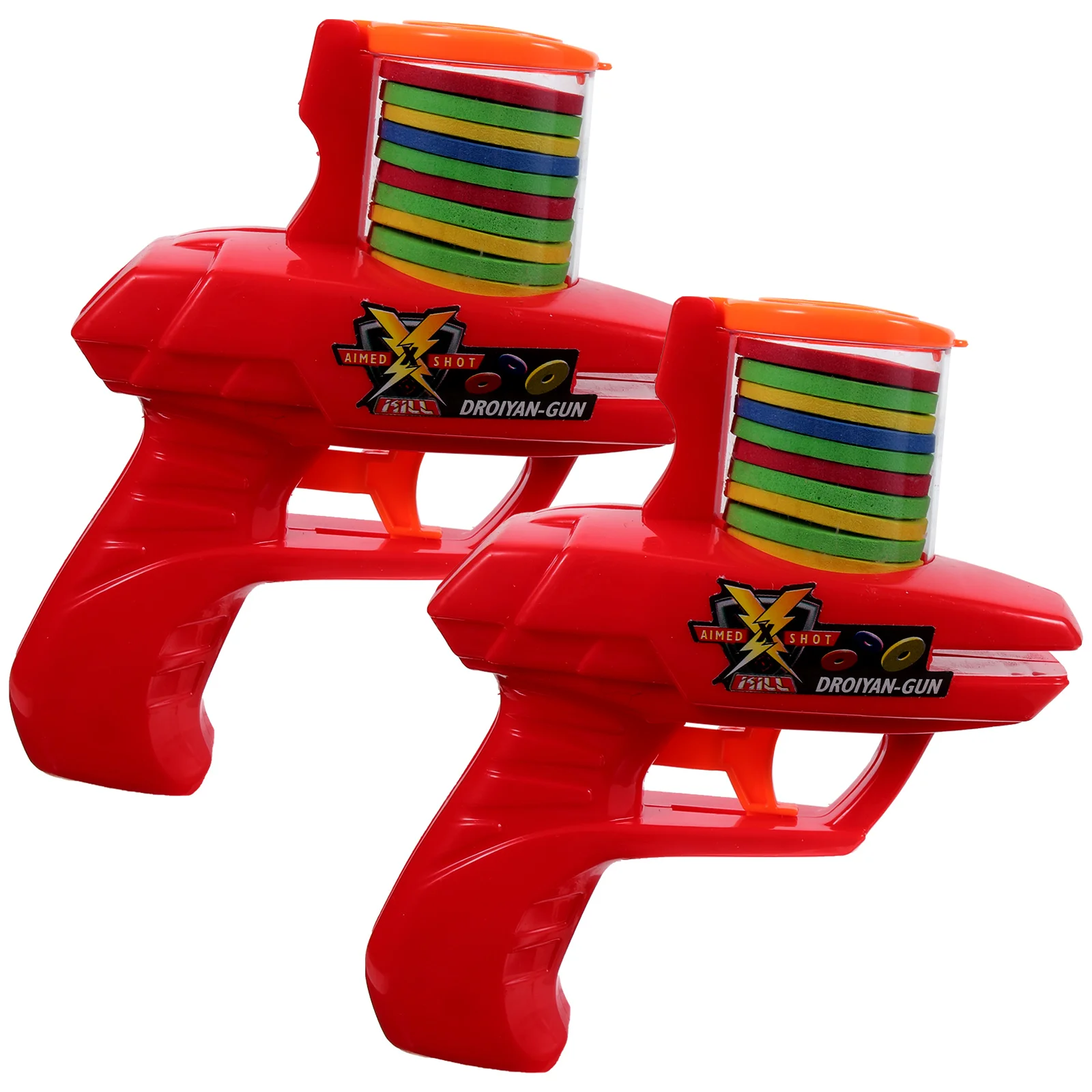 

2 Pcs Disc Launcher Kids Exercising Toy Chasing Sports Outdoor Toys Flying Flash Interactive Plastic Plaything Children Toddler