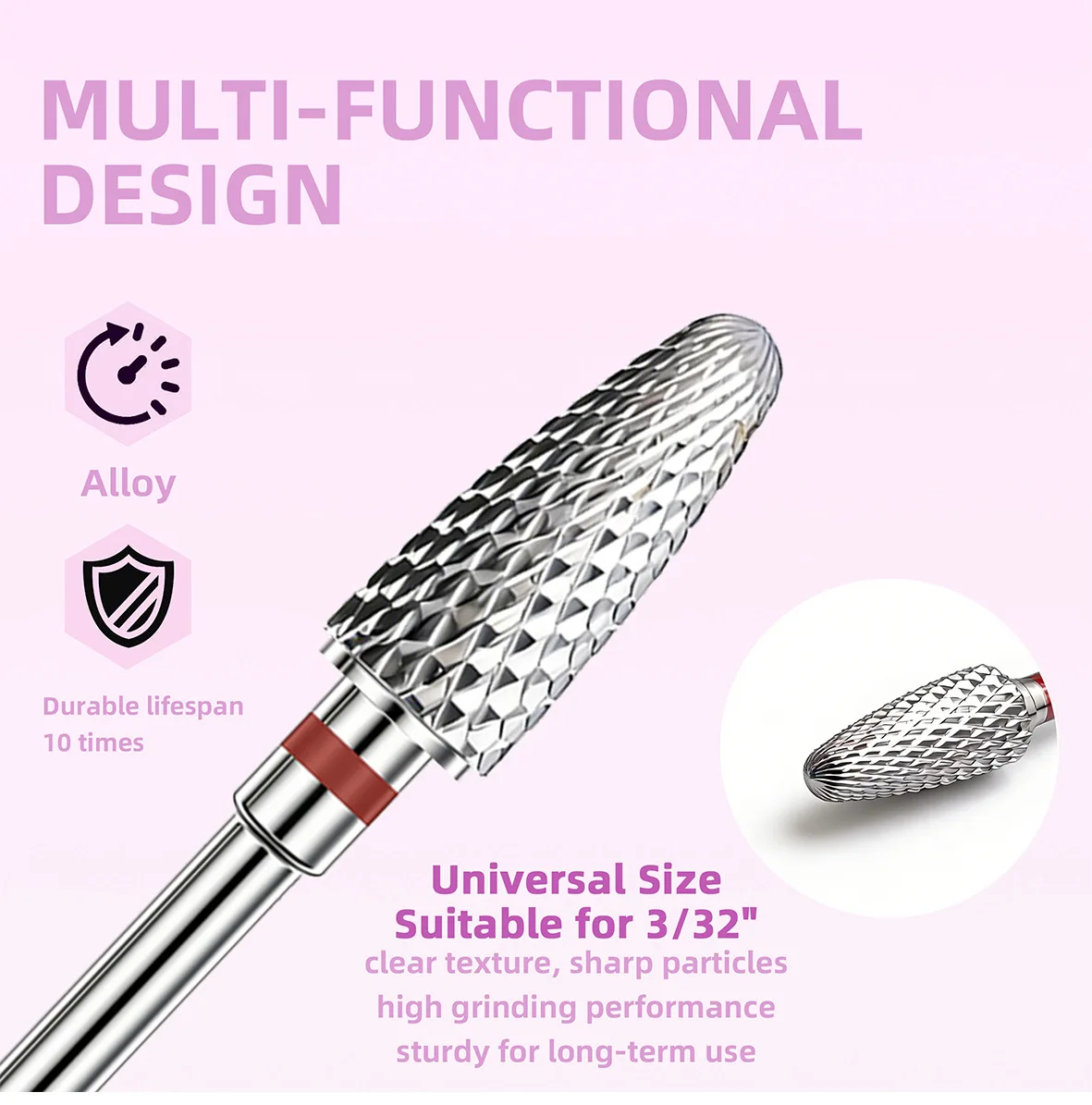 Cone Shape Nail Drill Bit Carbide Milling Cutter For Manicure Rotary Burr Electric Drill Accessories Tool