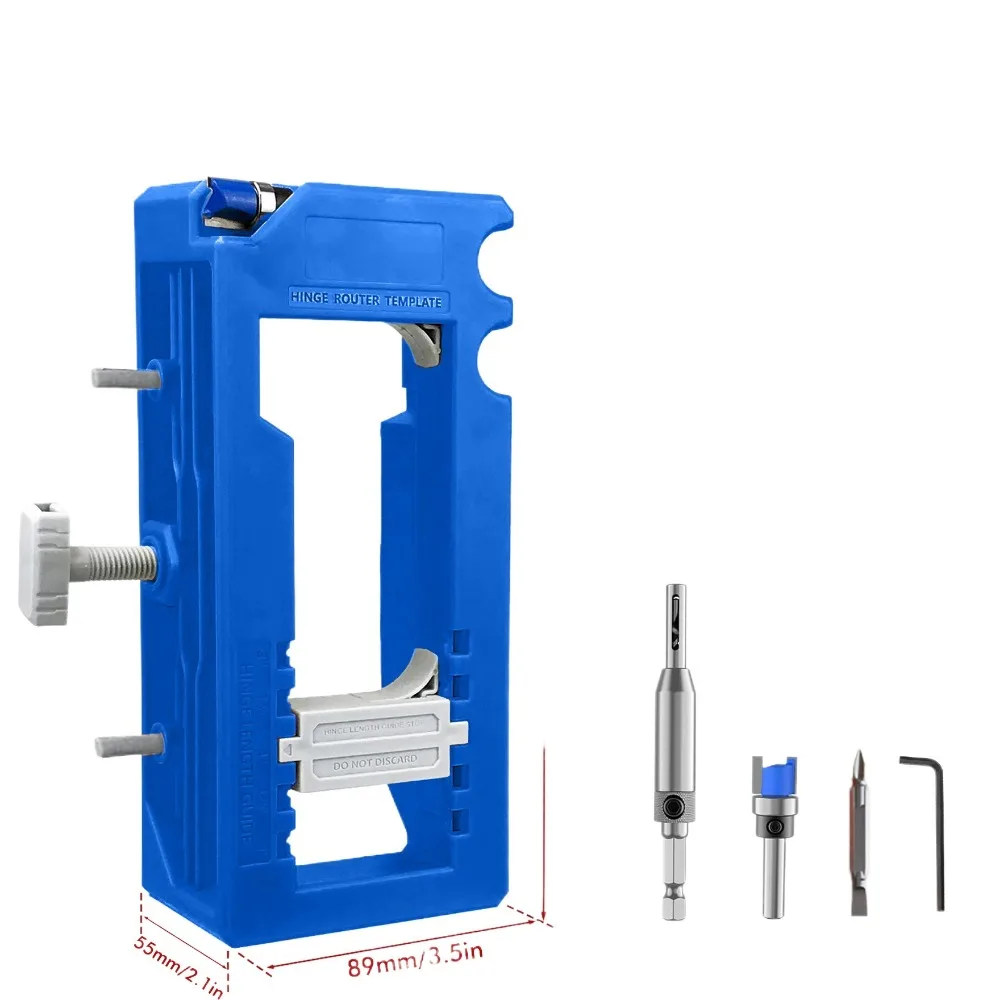 Door Hinge Fixture, Woodworking Door Hinge Chisel, Adjustable Door Hinge Router Template