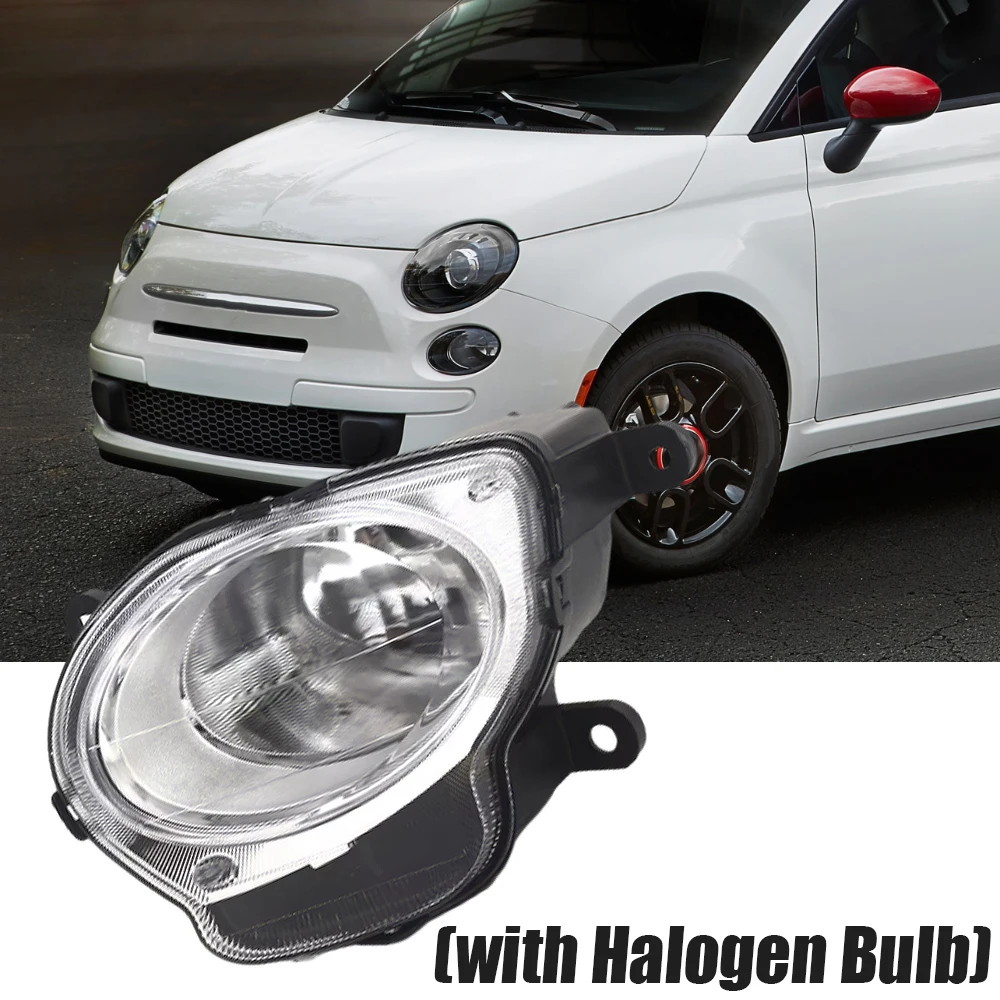 

1pc for Fiat 500 500C 2008-2015 51786771 Front Left/ Right LED Headlight Clear with Halogen Light