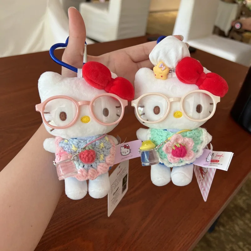 

MINISO New Drag Doll Wool Skirt Cat Shape Backpack Small Pendant Decorative Pendant Keychain Fashion Bag Parts Accessories