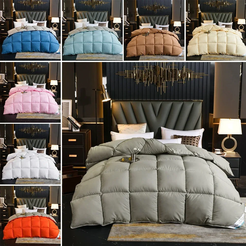 Premium White Goose Down Comforter Stitch Blanket Thick Winter Quilt Filling Feather Down Quilt Student Thick Winter Quilt 이불