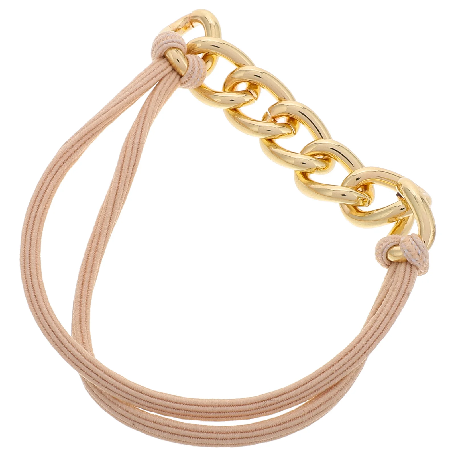 

Metal Chain Rubber Band Link Hair Bands Cute Accessories Black Ring Bracelet Headband Elastic Ropes