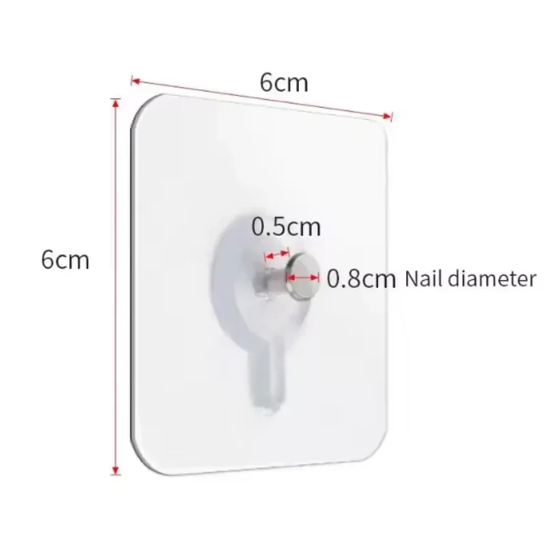 Transparent Self-Adhesive Hooks for Wall Hanging 6