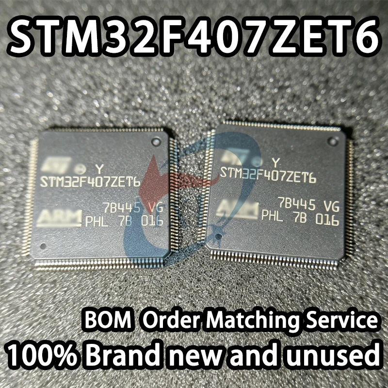 【100% Brand New】STM32F407ZET6 LQFP144 Microcontroller IC 32-Bit Cortex-M4 MCU 168MHz 512KB Flash Memory Embedded Chip