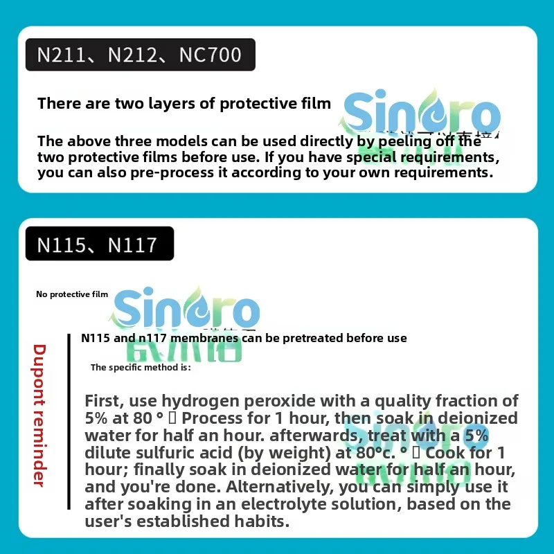 DuPont Proton Exchange Membrane N117 Perfluorosulfonic Acid Ion Membrane Nafion Membrane 117 N115 N212 N211