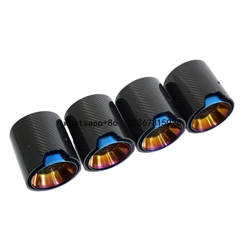 Exhaust Tip for  G80 G8 G82 G87 M2 M3 M4 M Power 4 PCS High Quality Carbon Fiber SS304 Muffler Exhaust Pipe Tail Pipe