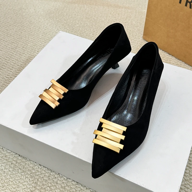Women Leopard High Heels Shoes Designer Pointed Toe Shoes Spring Slippers 2026 Elegant Party Pumps Chunky Walking Shoes Woman