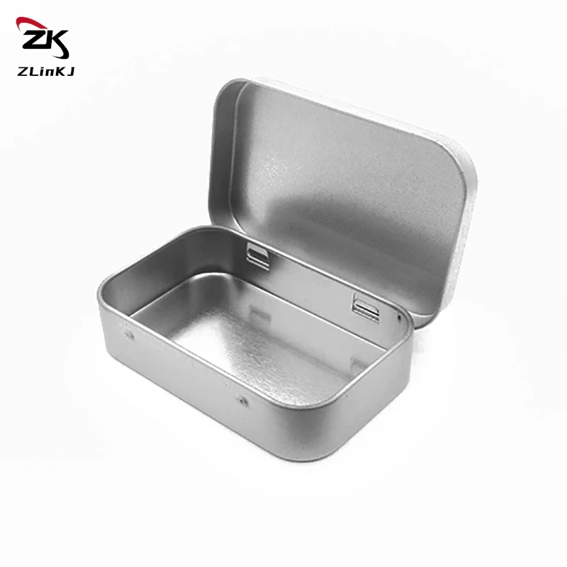 1pc Mini Iron Box 9.5*6*2.1cm Tin-Plated Slide Cover Storage Box Wedding Jewelry Pill Cases Portable Metal Boxes Container