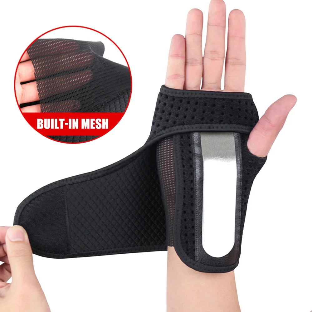 1Pcs Wrist Hand Palm Brace Support with Metal Removable Splint Stabilizer for Relief Tendonitis,Arthritis,Carpal Tunnel Syndrome