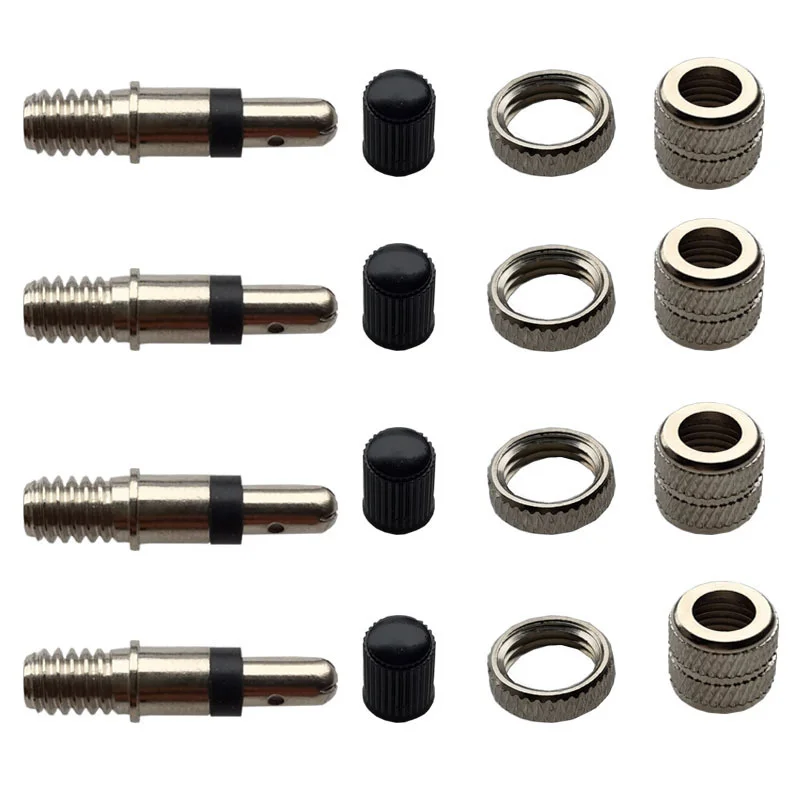 مجموعة أساسية لصمام الدراجة مكونة من 10 قطع متوافقة مع أدوات الدراجة الهولندية الخشبية من Dunlop قطع غيار الدراجات النحاسية الفضية