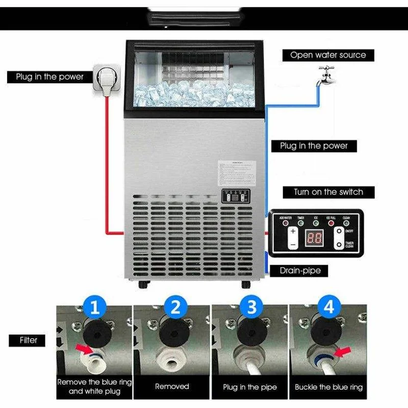 

Ice Cube Machine Price Ice Block Making Machine Commercial Ice Maker Machine for Business Iced Coffee Cup