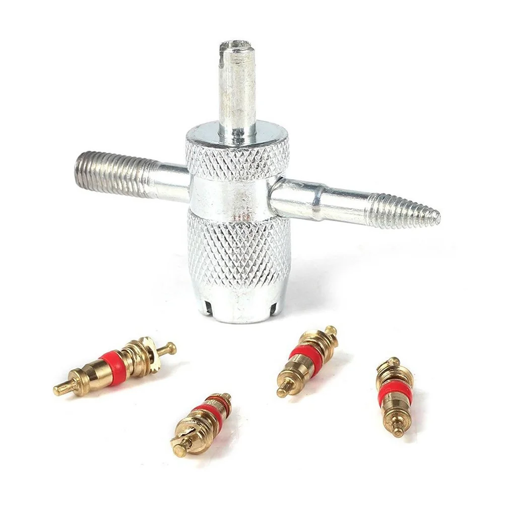 

Car Bike Tyre Core Remover Durable Lightweight Tool Tyre Repair Kit Stem Core Remover Thread Re-Tapping