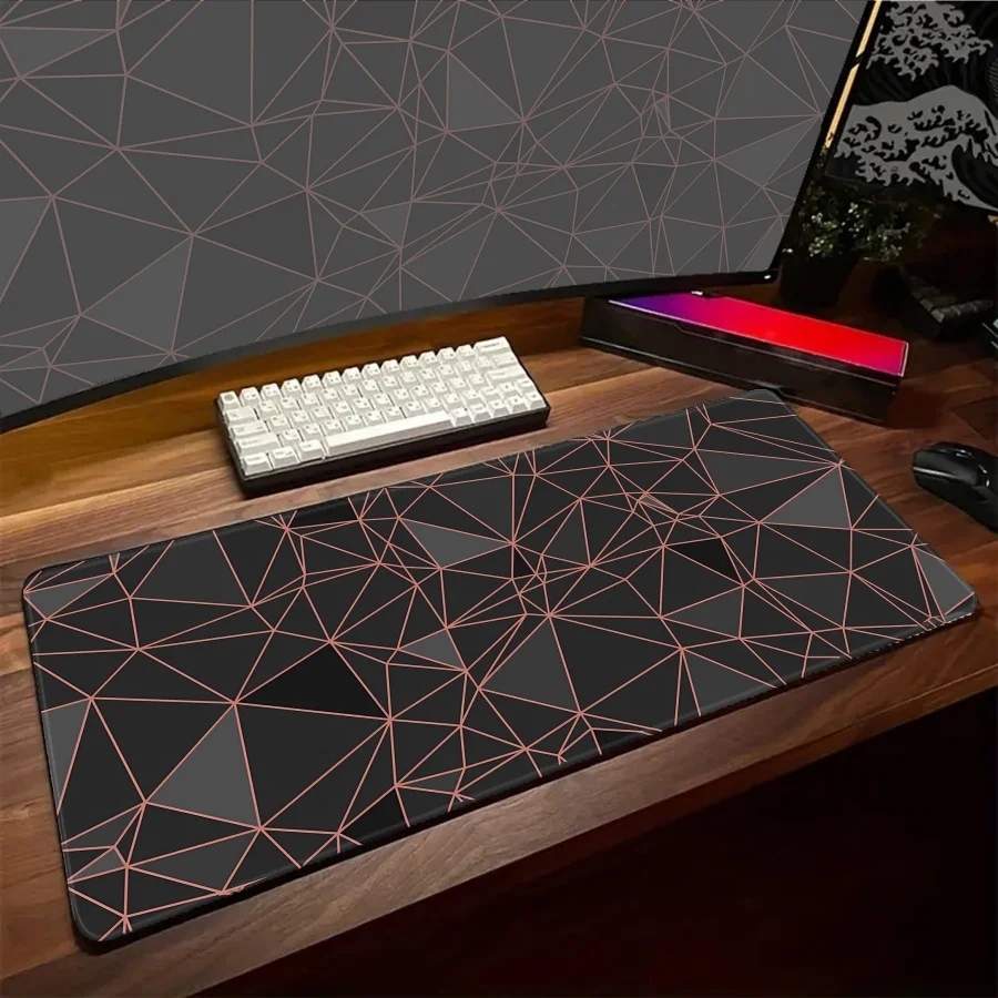 

Gaming Mouse Pad Abstract Large Mousepad Gamer Speed Accessories Keyboard Pads Non-slip Rubber Art Line Desk mat