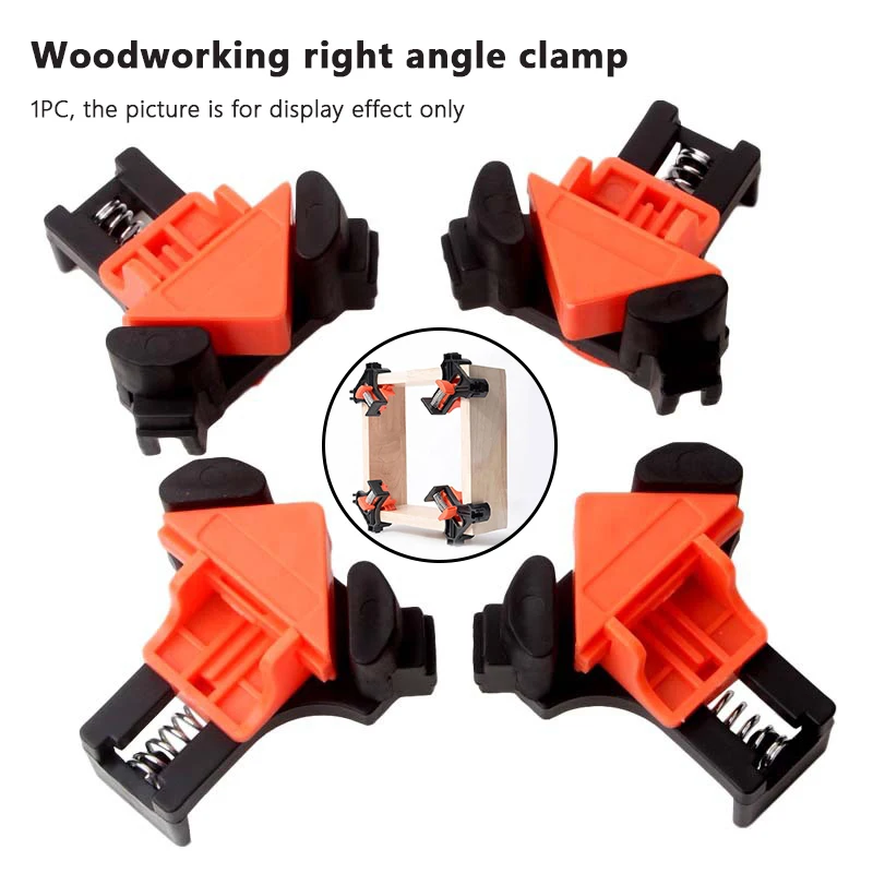 Adjustable Handheld Toolset for Furniture Assembly, 90-Degree Angle Woodworking Clamps Spring Clip Fixers