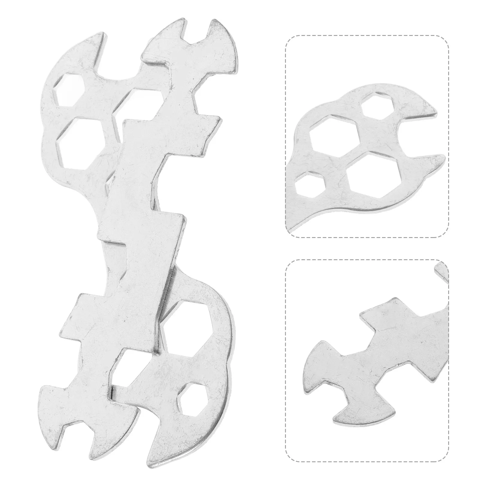 

2Pcs Multi-Hole Bicycle Spoke Wrench Steel Bike Wrench Portable Lightweight Multi-Functional Bike Repair Maintenance Tool