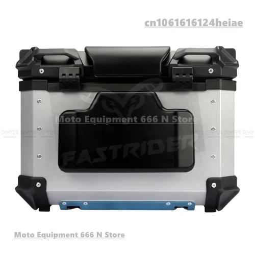 Imagen 2 del producto Almohadilla de respaldo para pasajero de motocicleta, autoadhesiva, a prueba de golpes, aleación de aluminio, caja superior trasera, cojín, respaldo, 28-100L