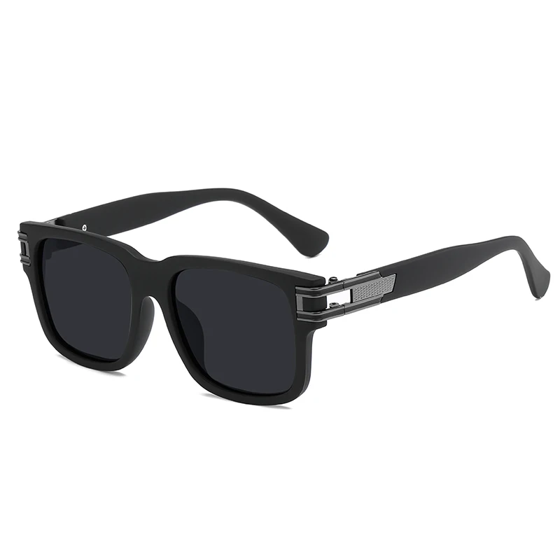 Neue übergroße, quadratische, polarisierte Herren-Sonnenbrille mit Metallbesatz, minimalistische und schlanke Sonnenbrille 853 – Detail 10