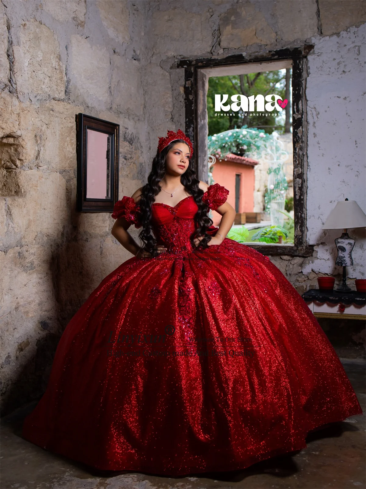 Robes de Quinceañera et de Sweet 16, Robes de bal de princesse, à paillettes et sequins, épaules dénudées, Vestido De 15 Anos, personnalisées, style mexicain