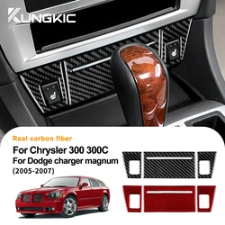 Real Soft Carbon Fiber Sticker For Chrysler 300 300C For Dodge Charger Magnum 2005 2006 2007 Car Ashtray Panel Trim Accesories