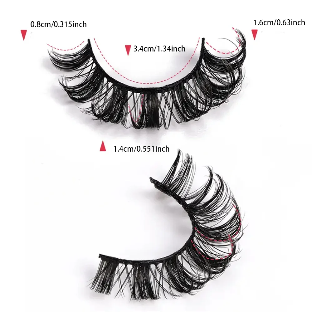 10 Pairs Russian Strip Lashes Fluffy Mink Lashes 3D False Eyelashes Russian Volume Eyelashes Fake Eyelashes