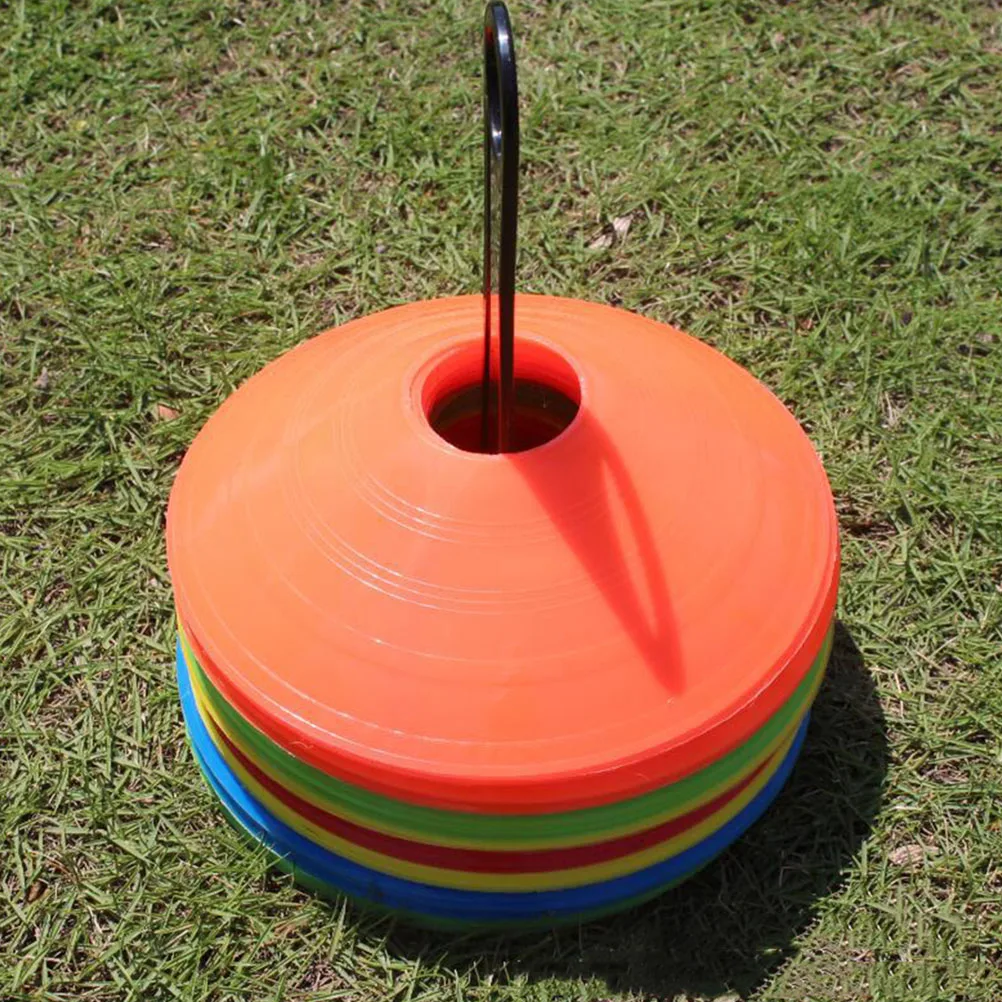 

20 Pcs Soccer Training Cones Football Obstacle Discs Round Logo Durable PE Non Fading Stable Bright Colors Sports