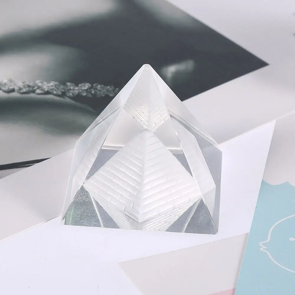 

Ancient Building Model Reiki Chakra Healing 3D Egypt Carving Crafts Egypt Pyramid Crystal Pyramid Stereo Pyramid Pyramid Decor