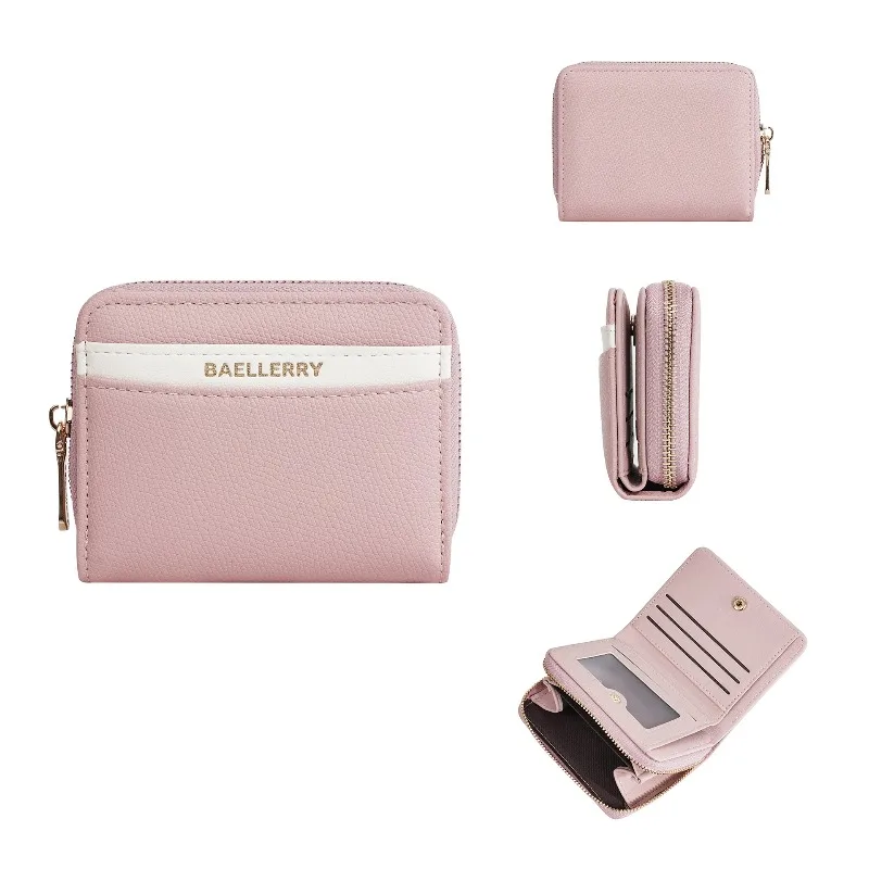 Baellerry Fashion Women's Double Zipper Wallet Short Credit Card Holder Coin Purse Lady Wallets