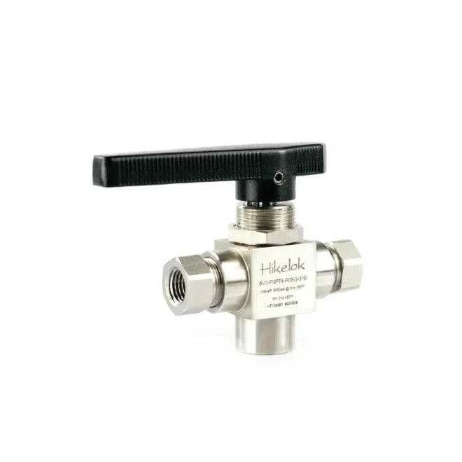 High pressure 6000 psi  1/4'' female NPT instrumentation 3- Way trunnion ball valve for CNG dispenser+ repair kits