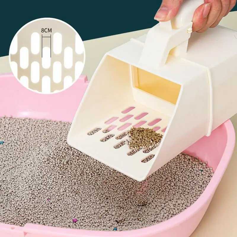 

Cat Scooper For Litter Box Non-Stick Cat Litter Scoop With Sand Bag Litter Scooper Heavy Duty Deep Shovel Cat Poop Tool Little